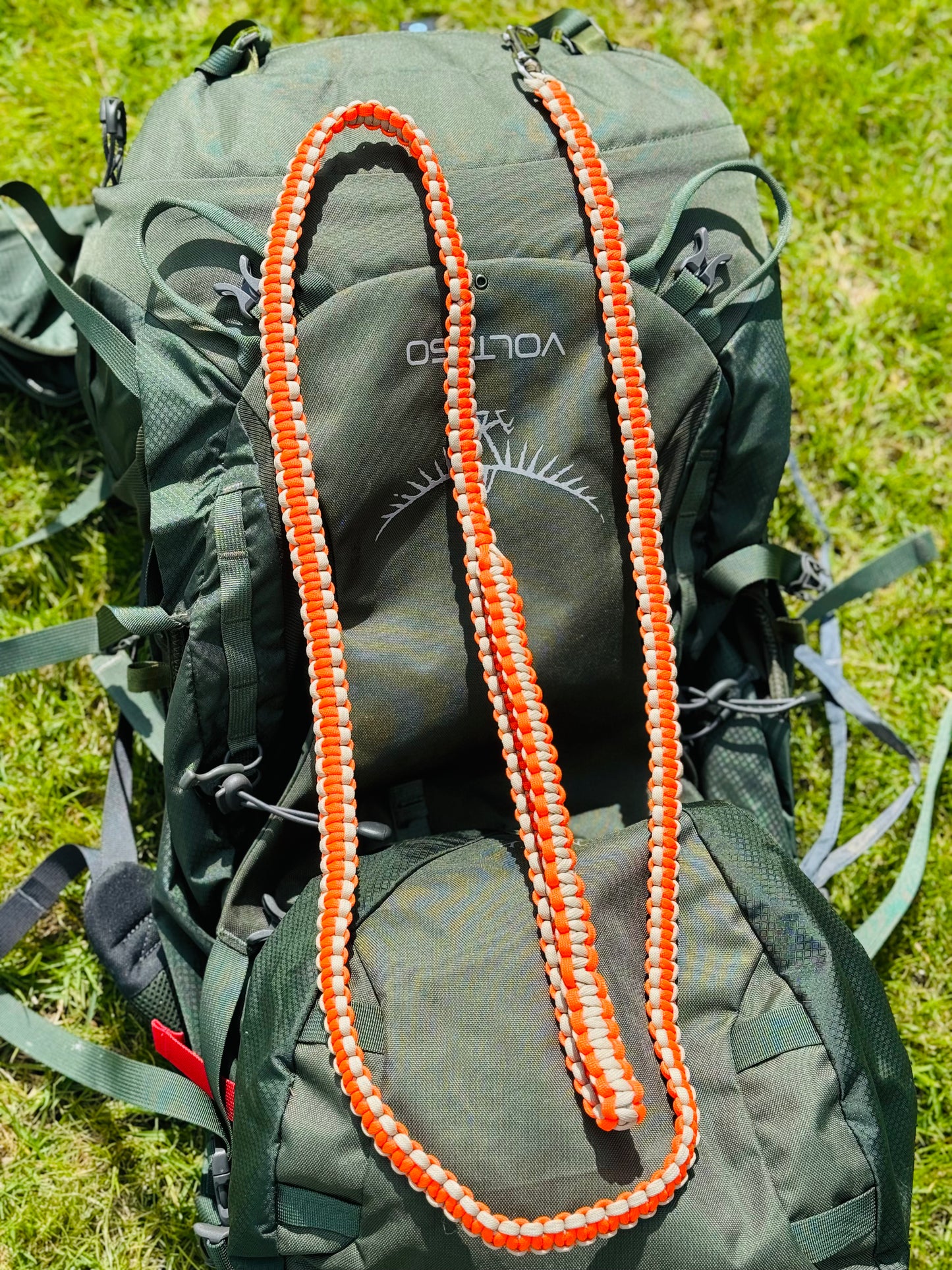 Safety Orange and Tan 6 Foot Leash